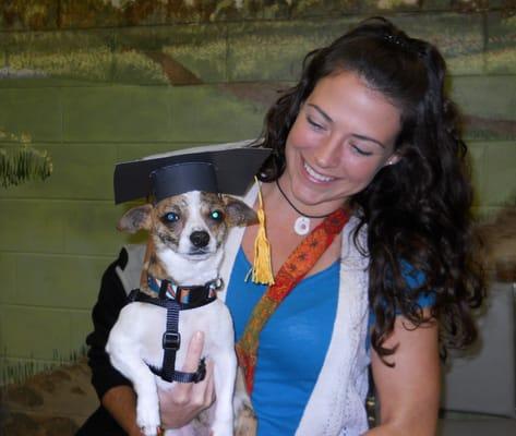 Flea graduates his Puppy Kindergarten class!