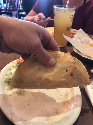 Quesadilla the size of a soft taco for $15. Lessen learned!