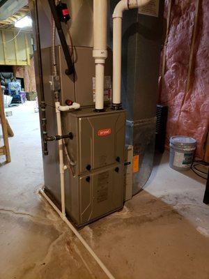 Another great looking furnace/ AC install and a happy customer