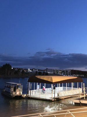 Water taxi docking