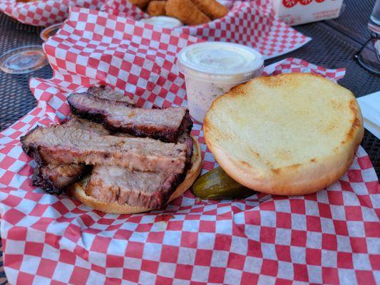 Brisket sandwich. Yum!