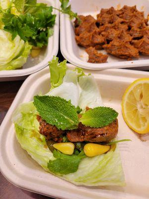 Kofta lettuce wrap