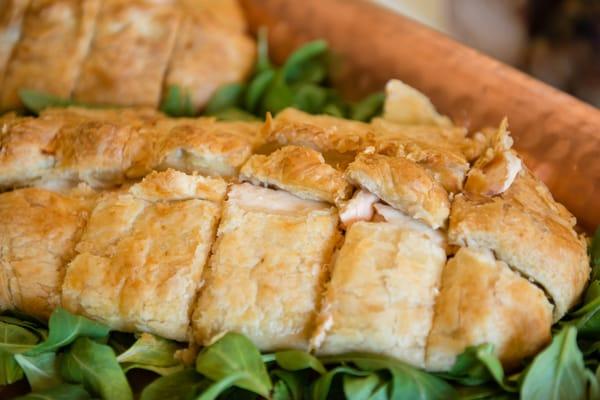 Salmon w/leeks wrapped in phyllo dough