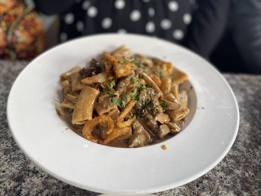 Beef Straganoff Pasta Lunch