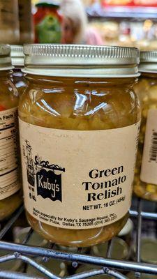 Kuby's homemade Green Tomato Relish. So fresh!