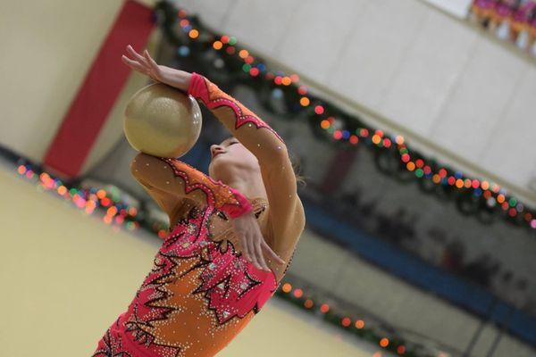 Rhythmic gymnast with Ball