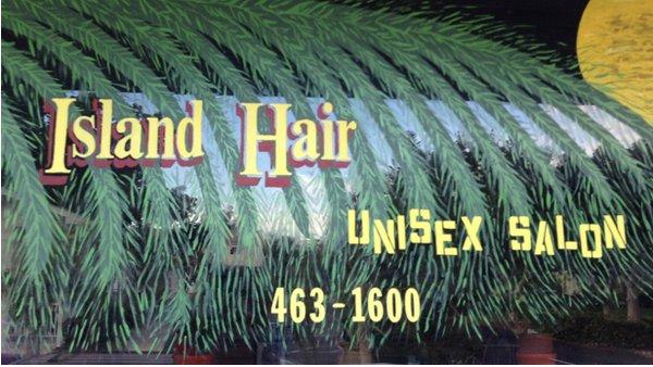 Island Hair Salon Window