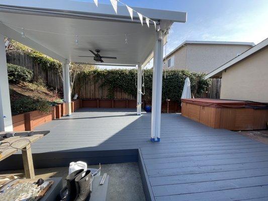 Painting wood deck