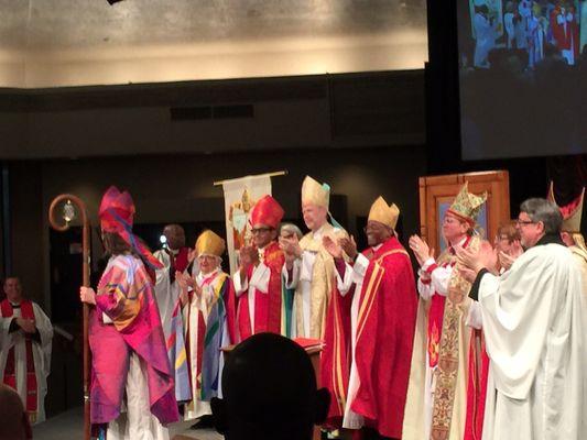 Congratulating the new Bishop of Arizona, The Right Rev Jennifer Anne Reddall