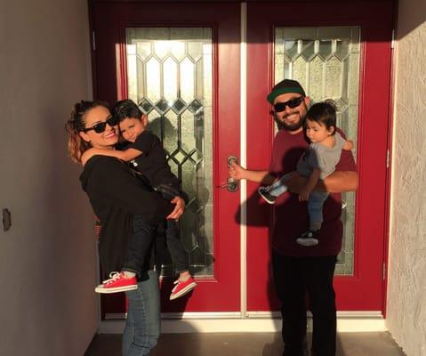 The Romero family getting the keys to their wonderful new home!