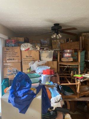 Before Dinning Room clutter