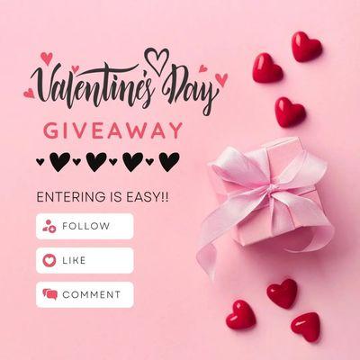 VALENTINE'S DAY GIVEAWAY 

ENTER GIVEAWAY 
https://www.instagram.com/p/CZcyCcvpq44/?utm_medium=copy_link