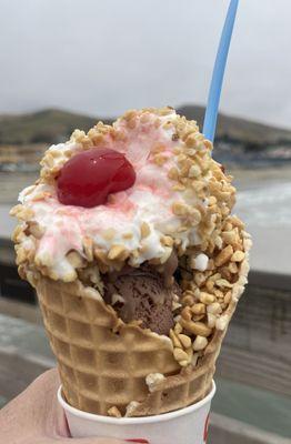 Sundae in a waffle cone!