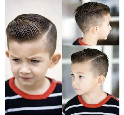 Boys side part  haircut