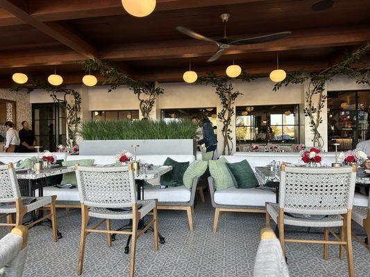 Outdoor patio seating