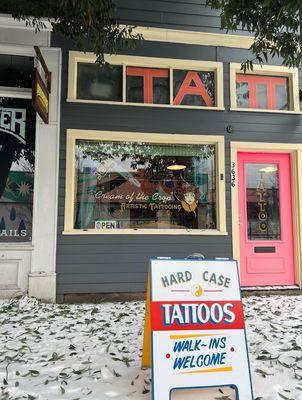 Hard Case Tattoo takes walk-ins everyday.