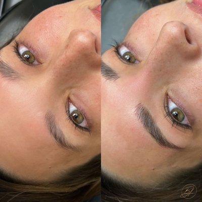 Before and After  Thank you for natural looking eyebrows Bri!