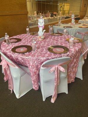 Girl baby shower setup