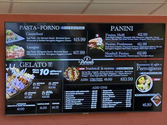 New menu