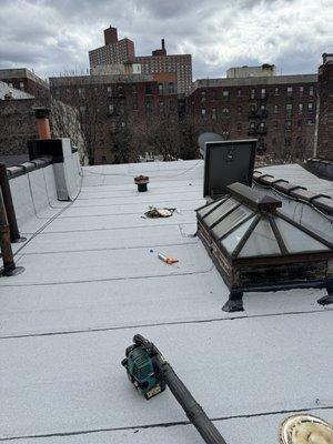 New Sbs white granulated roofing system