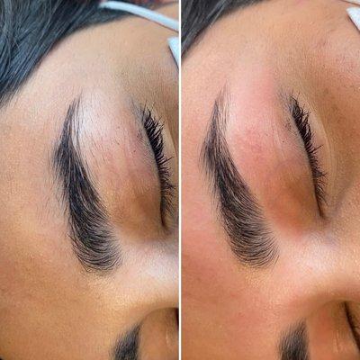 Brow clean up by Esthetician Kara