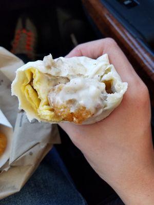 Country Breakfast Burrito (Inside)