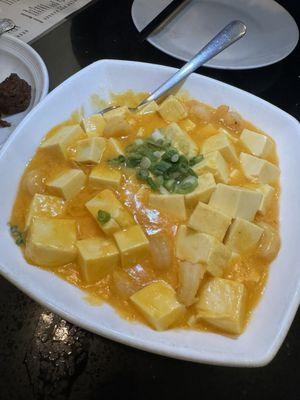 Salted Egg and Shrimp Tofu