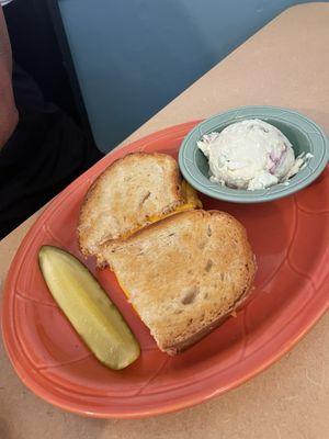 Grilled cheese/potato salad