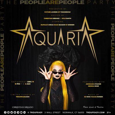 RuPaul's Drag Race Season 10 winner AQUARIA at Troupe429 in Norwalk, CT! https://www.troupe429.com