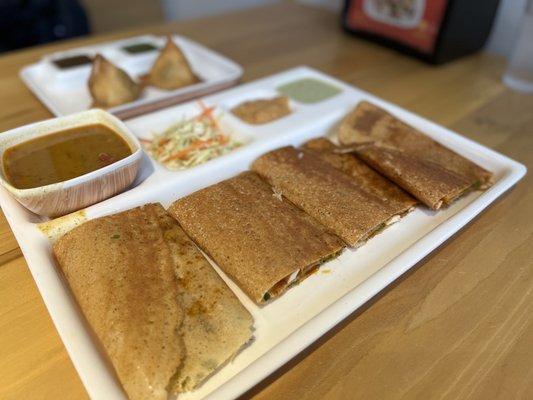 Chili Chilli Mili Paneer Dosa Wrap