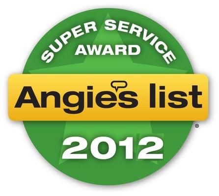 Angie's List Super Service Award 2012 for Residential Air Pros