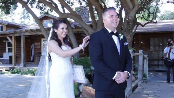 Screenshot from our gorgeous wedding video captured by Robert!!