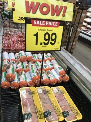 Boneless chicken breasts on sale