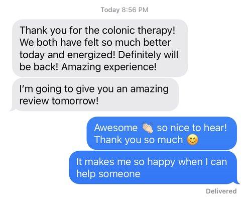 When you get a text from a happy client:)