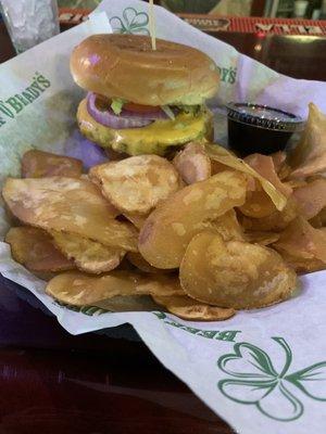 Angus Burger and Pub Chips