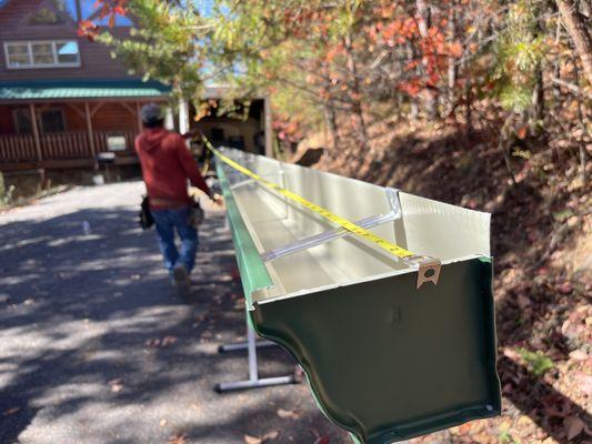 New gutters installation