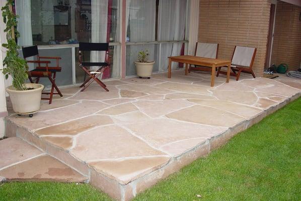 Natural Flagstone Patio in Manhattan Beach