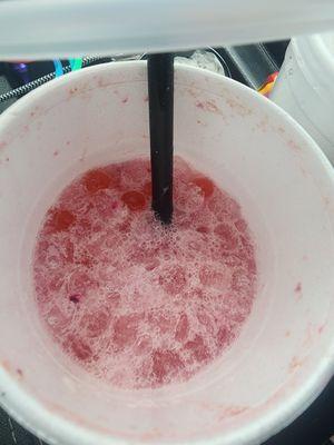 Dragon dew with strawberry popping pearls