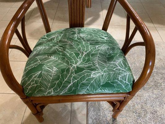 My newly upholstered dinning room chairs.