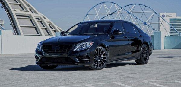 Our blacked out Mercedes S550.