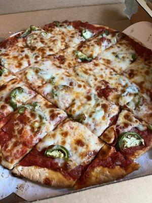 Pepperoni Jalapeño pizza