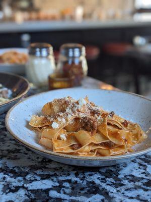 Papparedelle Bolognese (half portion - split)