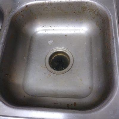 Flooded kitchen sink