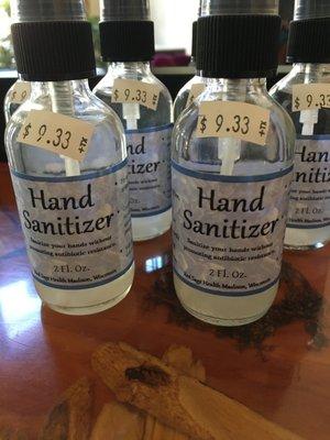 Our awesome hand sanitizer, made in-house!