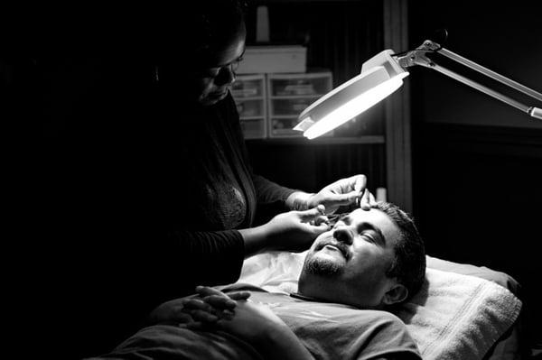 We offer a full menu of Men's grooming services! Including Bikini waxing!