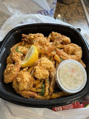 Fried shrimp platter