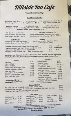 Menu Front 10/6/23