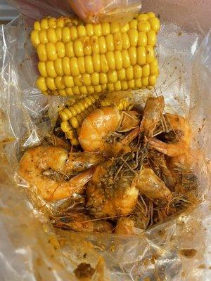 1lb shrimp with corn