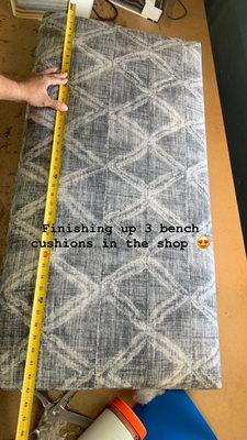 Custom bench cushions