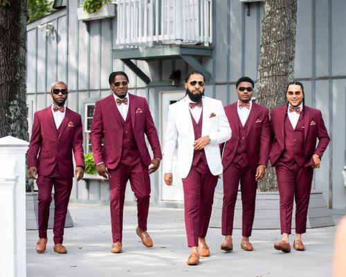 Groom with his groomsmen